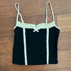 Y2K STYLE Elegant Black and White Women's Top